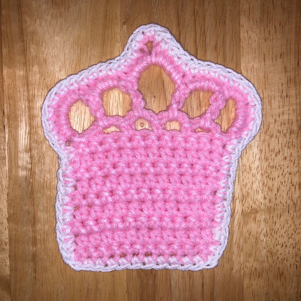 NEW Crochet Crown Coasters (4 pack) - Picture 6 of 6